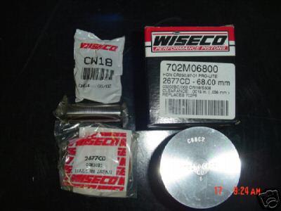 Honda nos piston kit cr250 wiseco 702m06800 702p6 cr 250