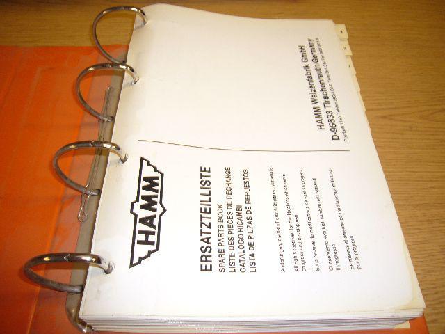 Hamm 3010d 3011d 3012ds roller compactor spare parts list catalog manual
