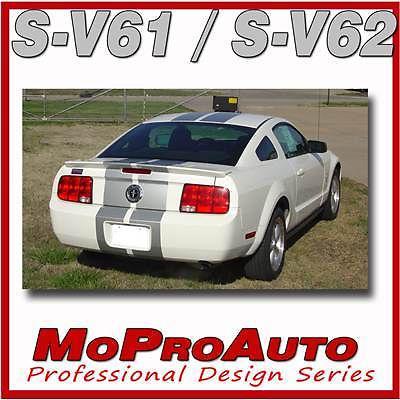 Mustang v6 racing rally stripes decals graphics 2007 - 3m pro vinyl 042