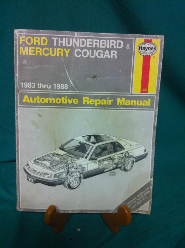 Ford thunderbird and mercury cougar haynes repair manual 1983 1988