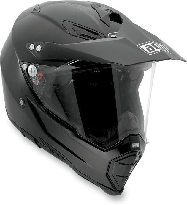 Agv ax-8 evo dual sport motorcycle helmet black md/medium