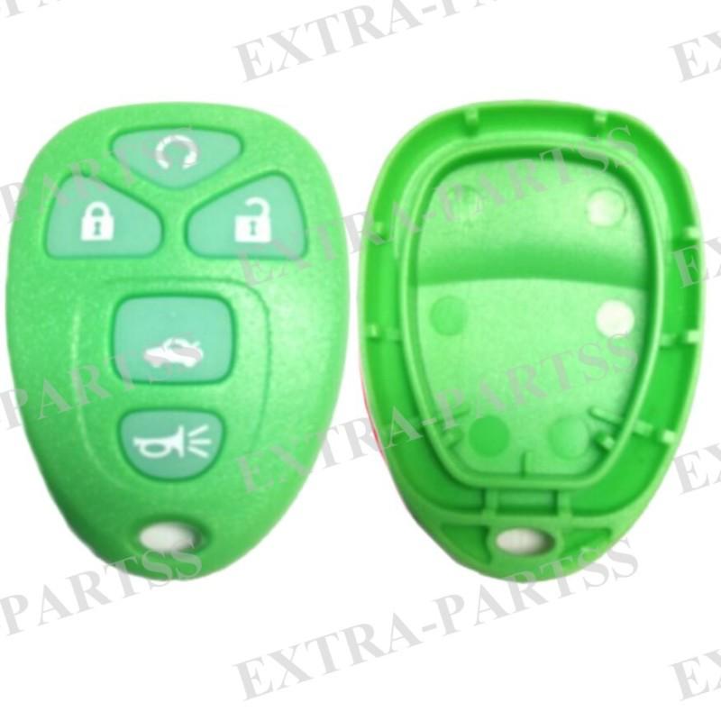 New green glow replacement gm keyless remote key fob shell case & pad clicker