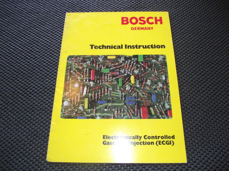 Bosch technical instruction for electronically controlled gasoline injection 