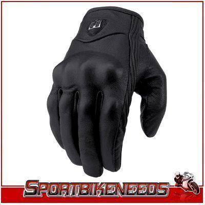 Icon pursuit stealth black leather glove new small sm