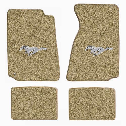 94-04 mustang 4pc lloyd parchment floor mat set w/ pony