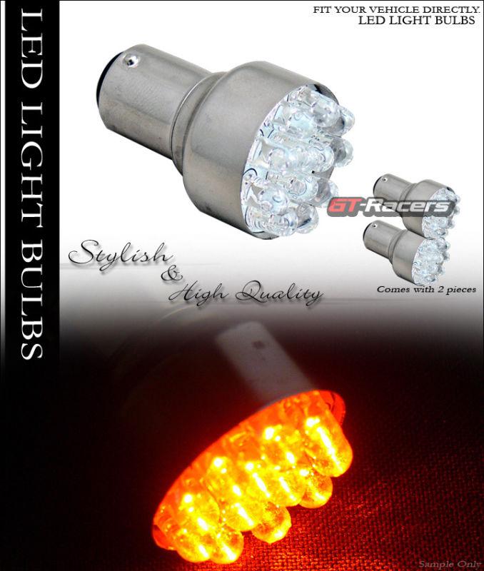 2 amber o 1157 bay15d 12 t25 led front turn signal light lamp bulbs 12499 12594