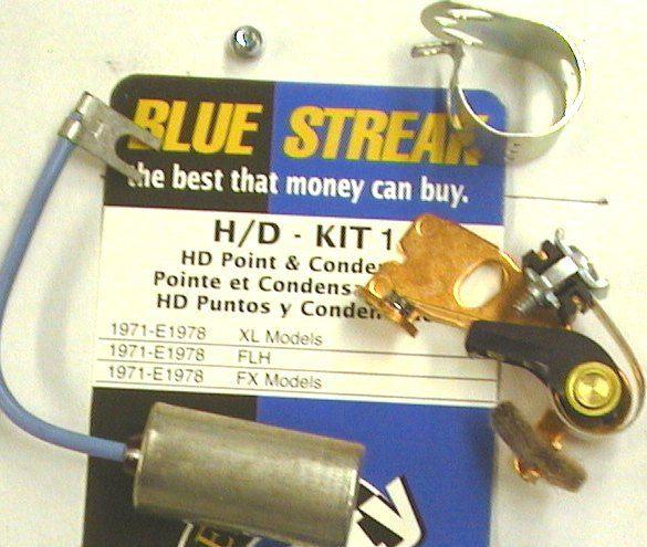 70-78 shovelhead sportster blue streak points & condenser 32661-70 & 32726-30a