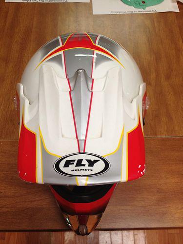 Fly motorcross racing helmet sz medium artco design with visor 