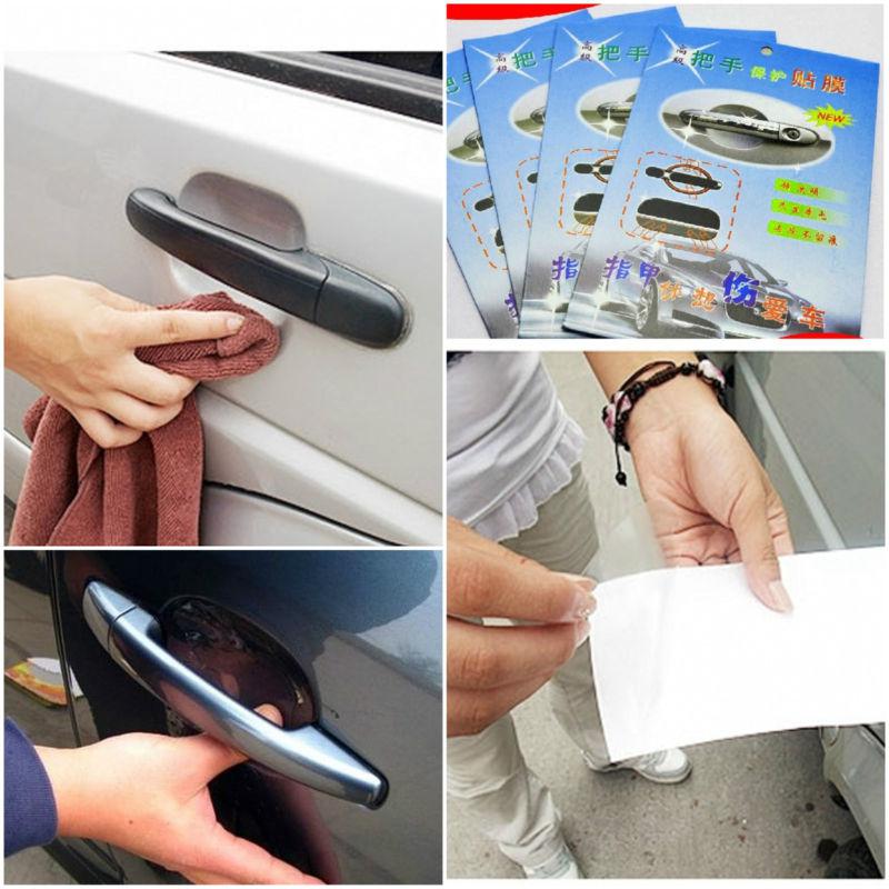4pcs universal clear side car door handle paint scratch protective film sticker 