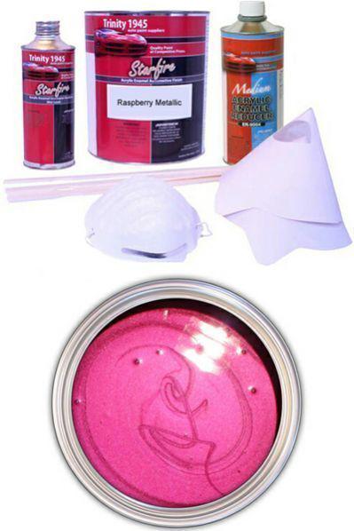 Raspberry metallic acrylic enamel paint kit