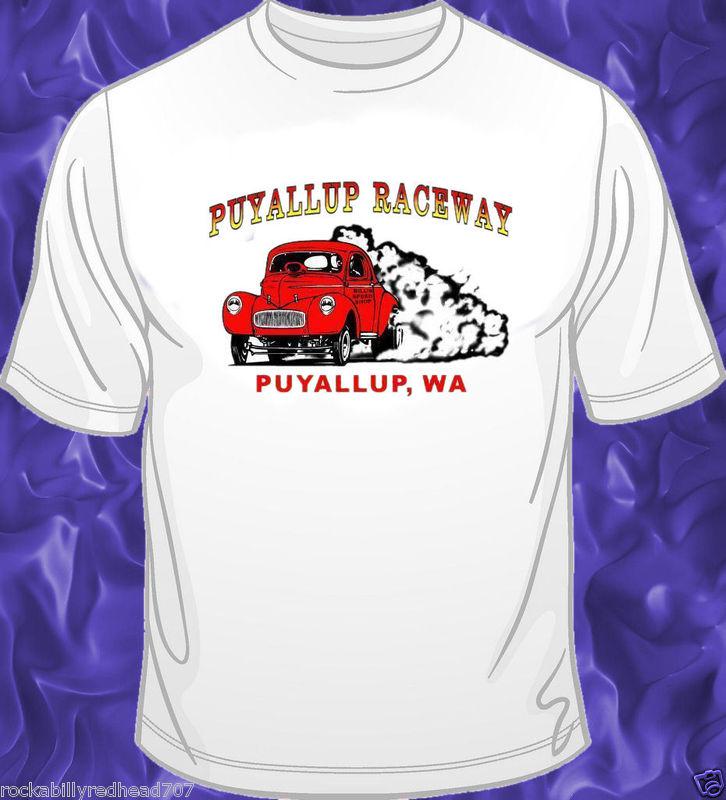 Sale! puyallup washington men's white shirt m l xl 2xl raceway vintage design nr