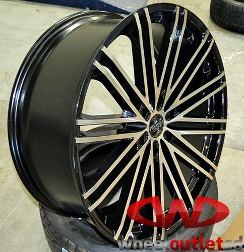 24" versante 227 black with machined wheels w/ tires 6x139.7 chevy gmc nissan