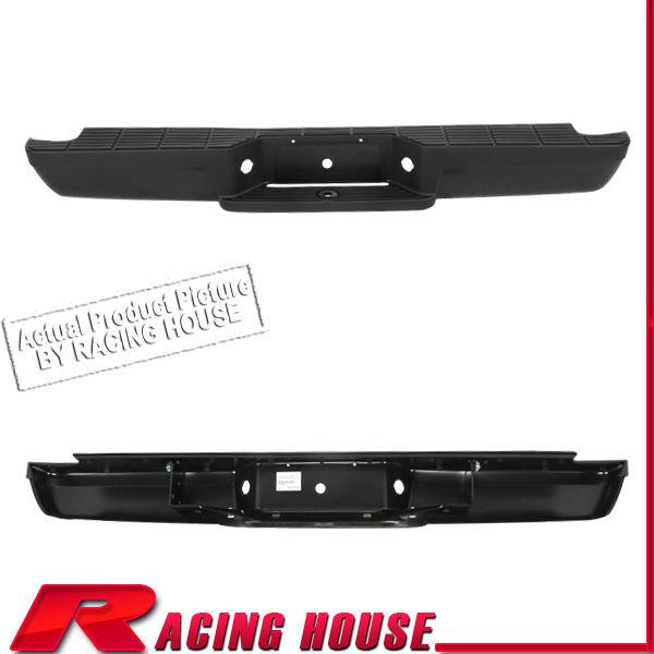 Rear step bumper replacement steel bar w/ pad 93-97 ford ranger styleside black