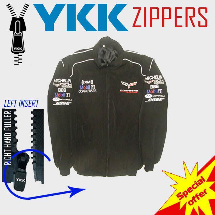 Corvette c6 compuware racing jacket rally black all youth/adult sizes ykk zip