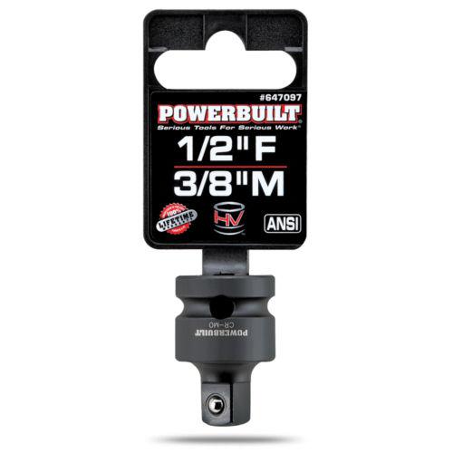 Powerbuilt® adapter   1/2" drive female x 3/8" impact male - 647097