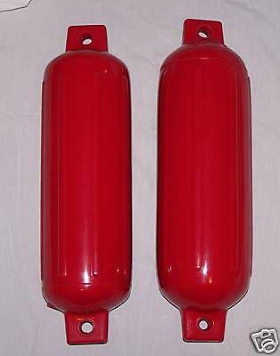 2 boat fenders bumper 22'' x 6.5'' polyform premium red american made in usa