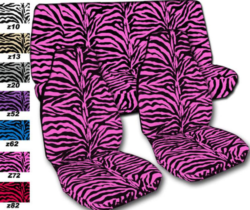 Pink zebra only car seat covers. front and rear jeep wrangler yj 87-95  sale