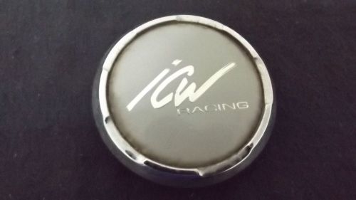 Icw racing custom wheel center cap chrome finish 917k69