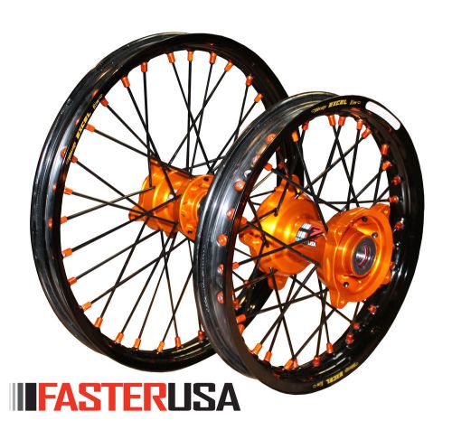 Ktm mx wheels ktm85sx 12-16 set excel rims faster usa hubs new 19/16 big wheel