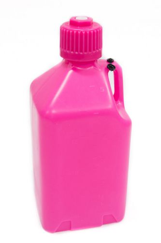 Scribner plastic glow pink plastic square 5 gal utility jug p/n 2000gp