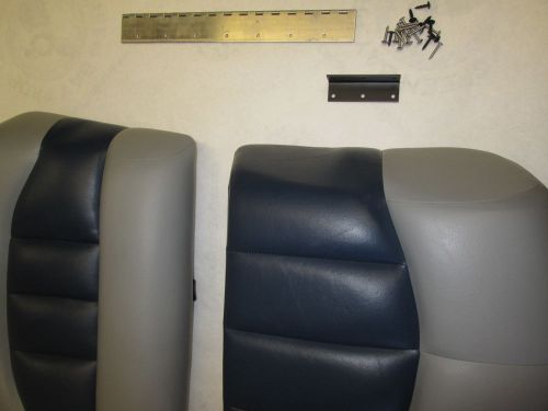 Gray navy blue boat center consle seat set