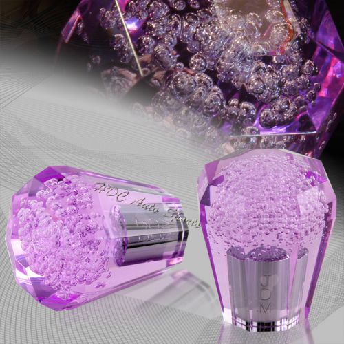 For chevy ford 60mm manual purple octagon diamond crystal bubble shifter knob