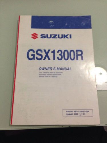 Suzuki k6 2006 gsx1300r hayabusa owners manual