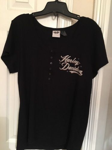 Ladies harley davidson motorcycle world&#039;s finest  shirt. htf 1x collectors