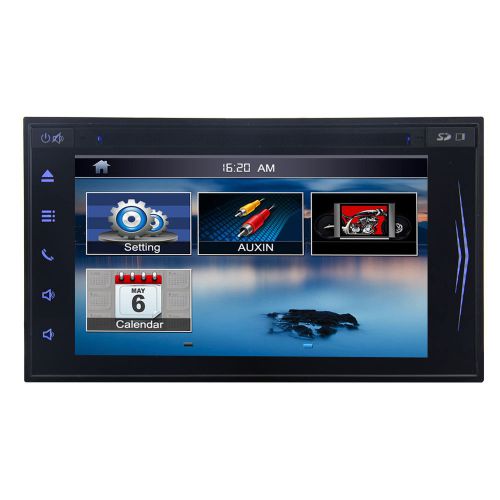 Double 2 din car stereo in dash audio no-gps dvd player bluetooth ipod mic radio