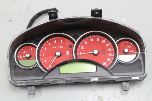 2004 gto ls1 6 speed manual red instrument gauge cluster 200mph 76k miles used