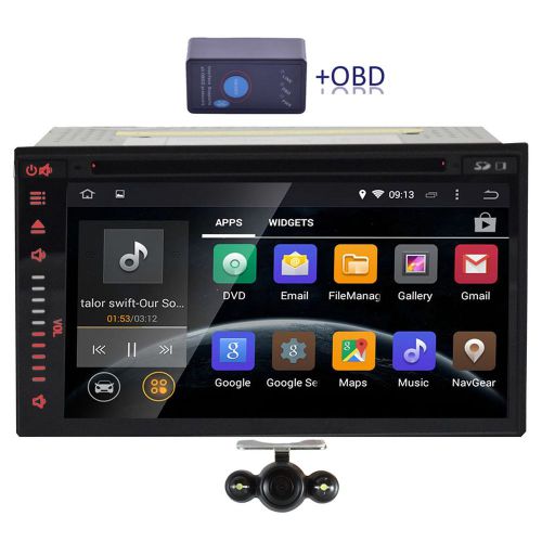 Obd2 android 4.4 os car dvd player gps radio 3g wifi ipod bt touch mirror+camera