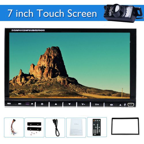 New stereo hd touch screen double 2 din 7&#039;&#039; in dash no gps car dvd player+camera