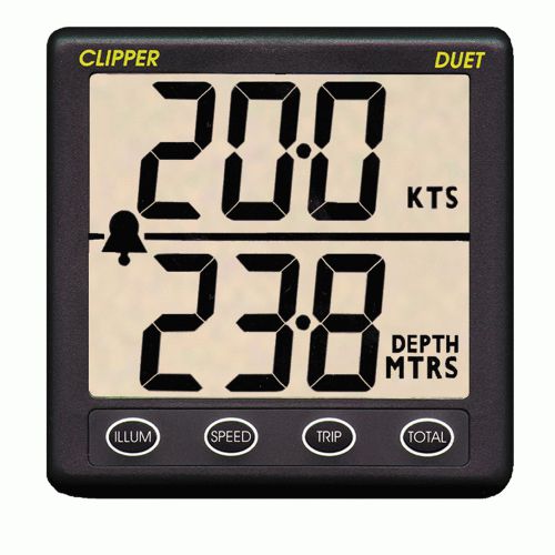 New clipper cl-ds duet instrument depth speed log w/transducer