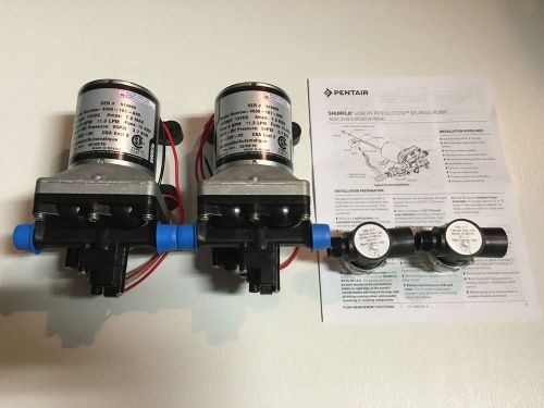 2 new shurflo 12v 3.0 gpm rv water pump 4008-101-a65 revolution with strainer