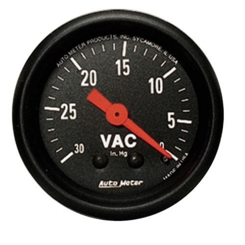 Auto meter 2610 gauge; vacuum; 2 1/16&#034;; 30inhg; mechanical; z series