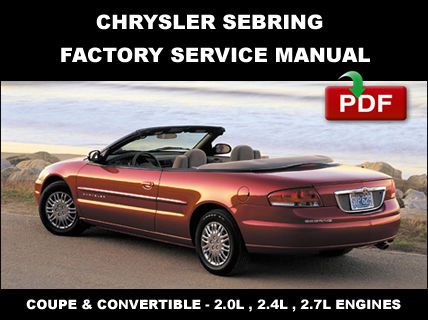 Sebring Convertible 05 2005 Chrysler Owners Owner's Manual OEM