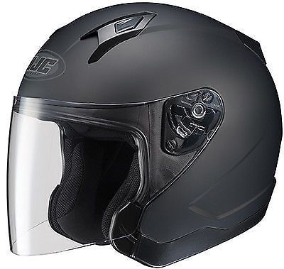 Hjc xl cl-jet open face street motorcycle cruiser helmet matte black