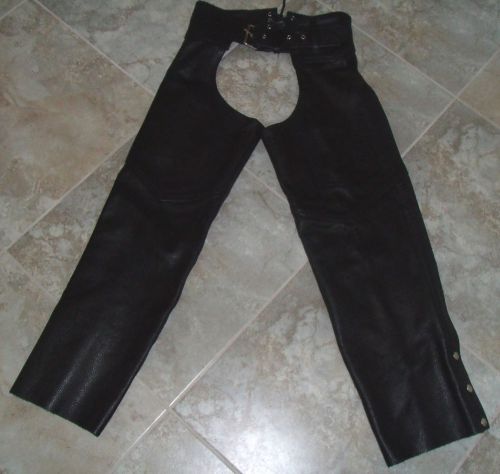 Chaps woman&#039;s hudson leather (chaps) size small black