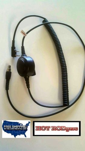 Headset coiled cord kenwood 2p w/ptt kelvar reinforced racing radios electr