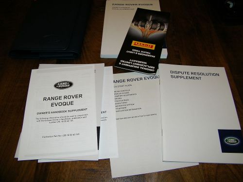2014 land rover evoque owners manual with case lan181