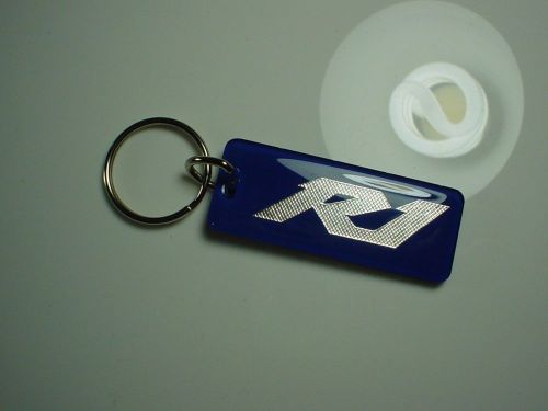 Yamaha r1 motorcycle key chain blue &amp; chrome