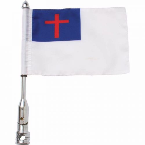 United states american usa christian cross motorcycle flagpole flag pole mount
