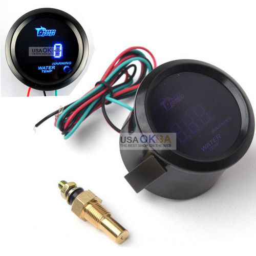 2&#034; 52mm car auto digital pointer electronic led water temp temperature gauge