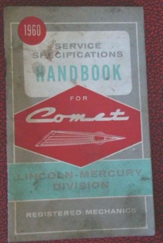 1960 service specifications handbook for comet