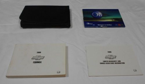 2008 chevrolet equinox owner manual 4/pc set &amp; black sporty denim factory case,