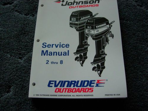 1995 evinrude johnson omc service manual 2 thru 8hp pn 503145