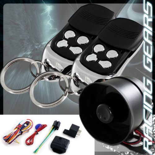 1 way anti theft 4 button remote controller black chrome security alarm system