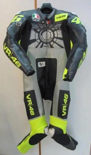 Valentino rossi vr-46 motogp cowhide leather suit racing biker suit  all sizes