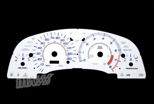 130mph white reverse glow gauge face new for 2000-2002 saturn sc2 dohc w/ turbo