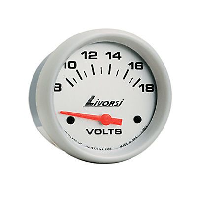 Livorsi electric automotive voltmeter platinum 2 1/16&#034;